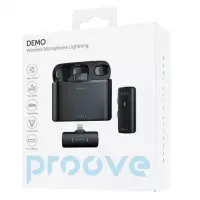 Бездротовий петличний мікрофон Proove Demo Lightning Black, Чорний Бездротовий петличний мікрофон Proove Demo Lightning Black, Чорний