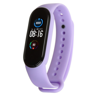 Ремешок Силикон Mi Band 5/6/7 Лаванда