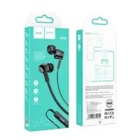 Провідні навушники вкладиші-гарнітура Hoco M86 Ocean Чорні