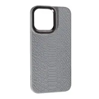 Чехол накладка Kajsa Snake iPhone 15 Pro Max Серая