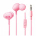 Проводные вакуумные наушники-гарнитура XO S6 Candy Pink, розовый