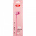 Провідні вакуумні навушники-гарнітура XO S6 Candy Pink, рожевий