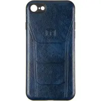 Чехол накладка Leather Prime iPhone XS Max Синяя