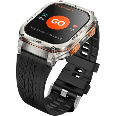 Смарт часы KOSPET TANK M3 ULTRA SE Silver, Серебряный