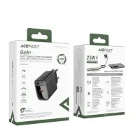 Сетевое зарядное устройство Acefast A104 25W USB-C Black, Черный Сетевое зарядное устройство Acefast A104 25W USB-C Black, Черный