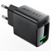 Сетевое зарядное устройство Acefast A90 18W QC3.0 USB-A Black, Черный