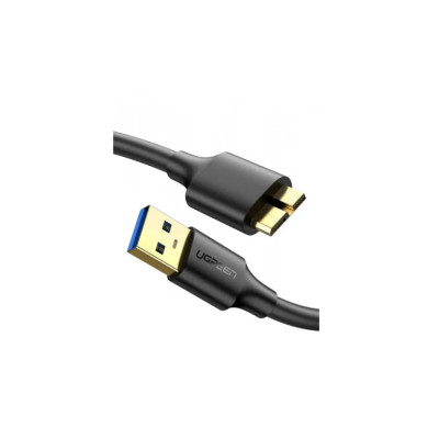 Кабель Ugreen US130 USB 3.0 A Male to Micro USB 3.0 Male Cable 2м Чорний