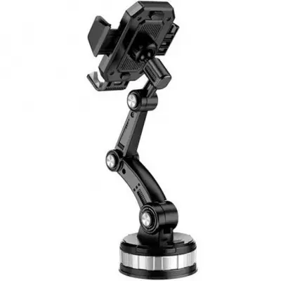 Автодержатель Hoco DCA33 Vacuum Черный (телескопическая ножка)