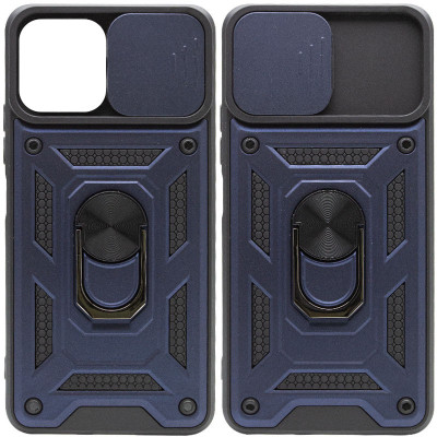 Чехол накладка Serge Ring Camshield Samsung A035 (A03) Синяя