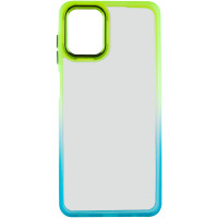 Чохол накладка Fresh sip Samsung A12/M12 (A125/M127) Бірюзовий/ Лимонний