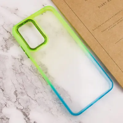 Чехол накладка Fresh sip Samsung A12/M12 (A125/M125) Бирюзовый/ Лимонный