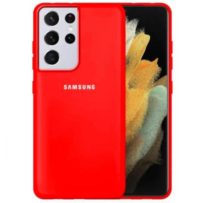 Чехол накладка HC Samsung G998 (S21 Ultra) Красная