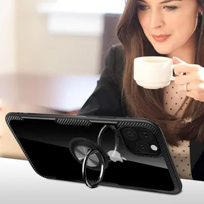 Чехол накладка Deen CrystalRing iPhone 11 Pro Max Темно-синяя