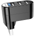 USB хаб Borofone DH3 3 Ports Black, Чорний