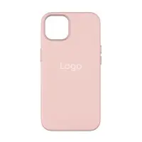 Чехол Накладка Leather Case with MagSafe iPhone 14 Розовая Sand Pink