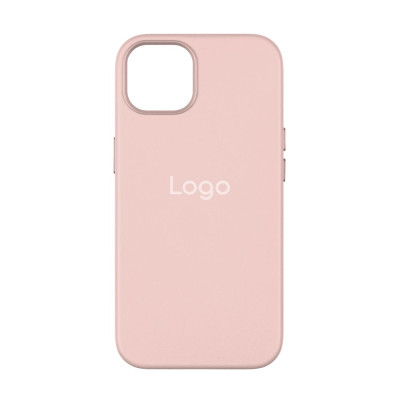 Чохол Накладка Leather Case with MagSafe iPhone 14 Рожева Sand Pink