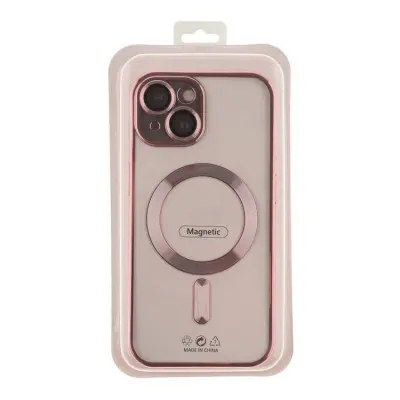 Чехол Накладка Metal Matte MagSafe iPhone 11 Розово-золотая