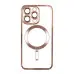 Чохол Накладка Metal Matte MagSafe iPhone 12 Рожево-золота