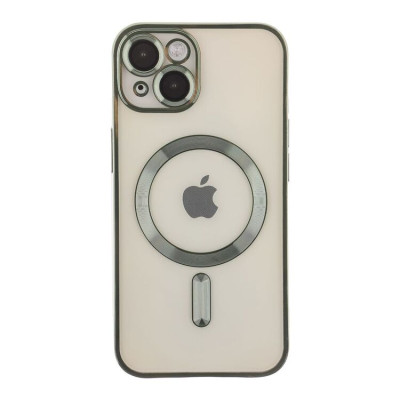 Чохол Накладка Metal Matte MagSafe iPhone 13 Зелена