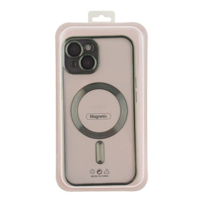 Чохол Накладка Metal Matte MagSafe iPhone 13 Зелена