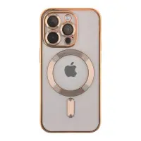 Чехол Накладка Metal Matte MagSafe iPhone 13 Pro Золотая