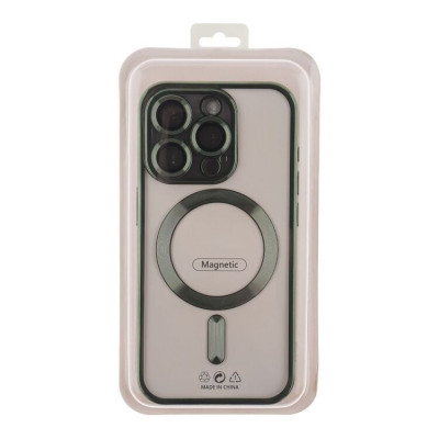 Чохол Накладка Metal Matte MagSafe iPhone 13 Pro Зелена