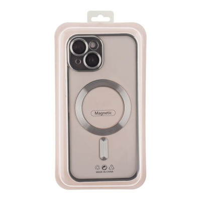 Накладка Shining Camera MagSafe iPhone 15 Срібна