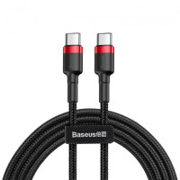Кабель Baseus Cafule Type-C to Type-C 1м Чорно-Червоний Кабель Baseus Cafule Type-C to Type-C 1м Чорно-Червоний