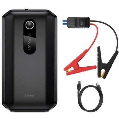 Пускозарядний пристрій Baseus Super Energy Air Car Jump Starter 10000 mAh Black, Чорний