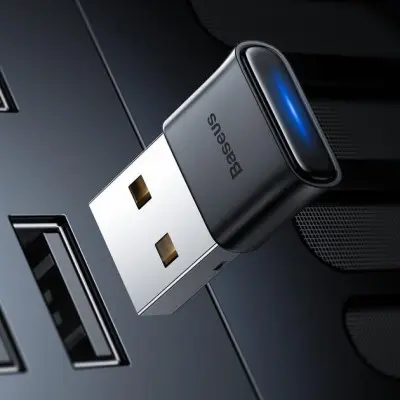 Bluetooth адаптер USB BT Adapter Baseus BA04 Black, Чорний