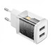 Сетевое зарядное устройство Baseus Compact 10.5W 2USB White, Белый