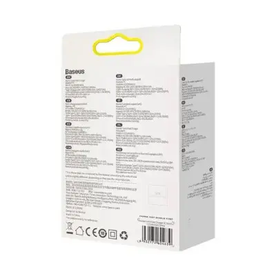 Сетевое зарядное устройство Baseus GaN3 Fast Charger 30W (1 type-C) White, Белый