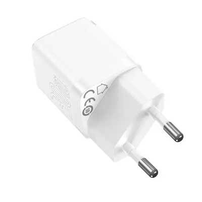 Сетевое зарядное устройство Baseus GaN3 Fast Charger 30W (1 type-C) White, Белый