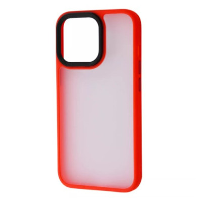 Чехол накладка Metal Buttons iPhone 13 Красная