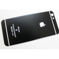 Защитное стекло 4D Metal iPhone 6 Чёрное (Задняя сторона)