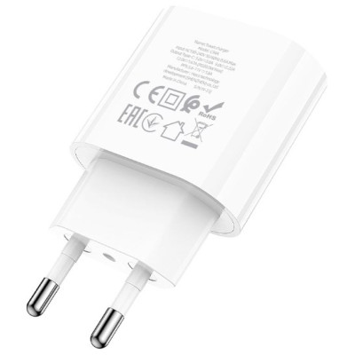 Мережевий зарядний пристрій Hoco C94A Metro PD20W White, Білий