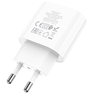 Сетевое зарядное устройство Hoco C94A Metro PD20W White, Белый