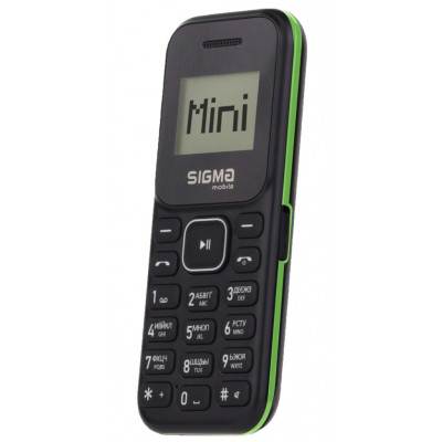 Мобильный телефон Sigma X-style 14 mini Black/Green, черно-зеленый