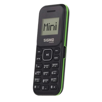 Мобильный телефон Sigma X-style 14 mini Black/Green, черно-зеленый