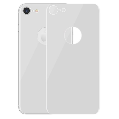 Защитное стекло 5D iPhone 7/8 Тильная сторона Серебряное