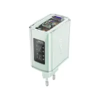 Сетевое зарядное устройство ACEFAST A45 GaN PD65W 2USB-C+USB-A Mountain mist Мятная Сетевое зарядное устройство ACEFAST A45 GaN PD65W 2USB-C+USB-A Mountain mist Мятная