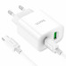 Сетевое зарядное устройство  Hoco C80A Plus Type-C Q.C.3.0 + Кабель Type-C Cable White, Белый