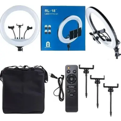 Кільцева лампа LED 46см RL-18 (55W) з пультом і сумкою без штатива Кільцева лампа LED 46см RL-18 (55W) з пультом і сумкою без штатива