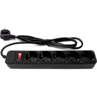 Мережевий Фільтр-Подовжувач живлення ProLogix (PRS-050P5-18B) 5 розеток, 1.8 м, чорний