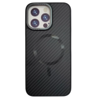 Чехол накладка Carbon Armor with MagSafe iPhone 15 Pro Черная