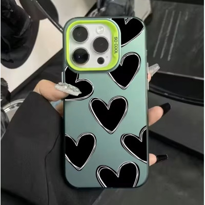Накладка So Cool iPhone 15 Pro Max Серця/Зелена