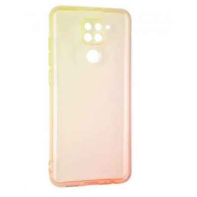 Накладка Ultra Gradient  Xiaomi Redmi Note 9 Желтая/Розовая