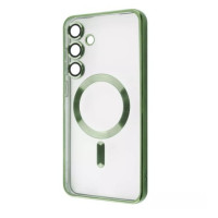 Накладка WAVE Metal MagSafe Samsung S24 FE (S721) Темно-зеленая