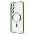 Накладка WAVE Metal MagSafe Samsung S24 FE (S721) Темно-зеленая