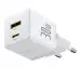 Сетевое зарядное устройство Baseus Palmi 1PD+1USB 30W White, Белый